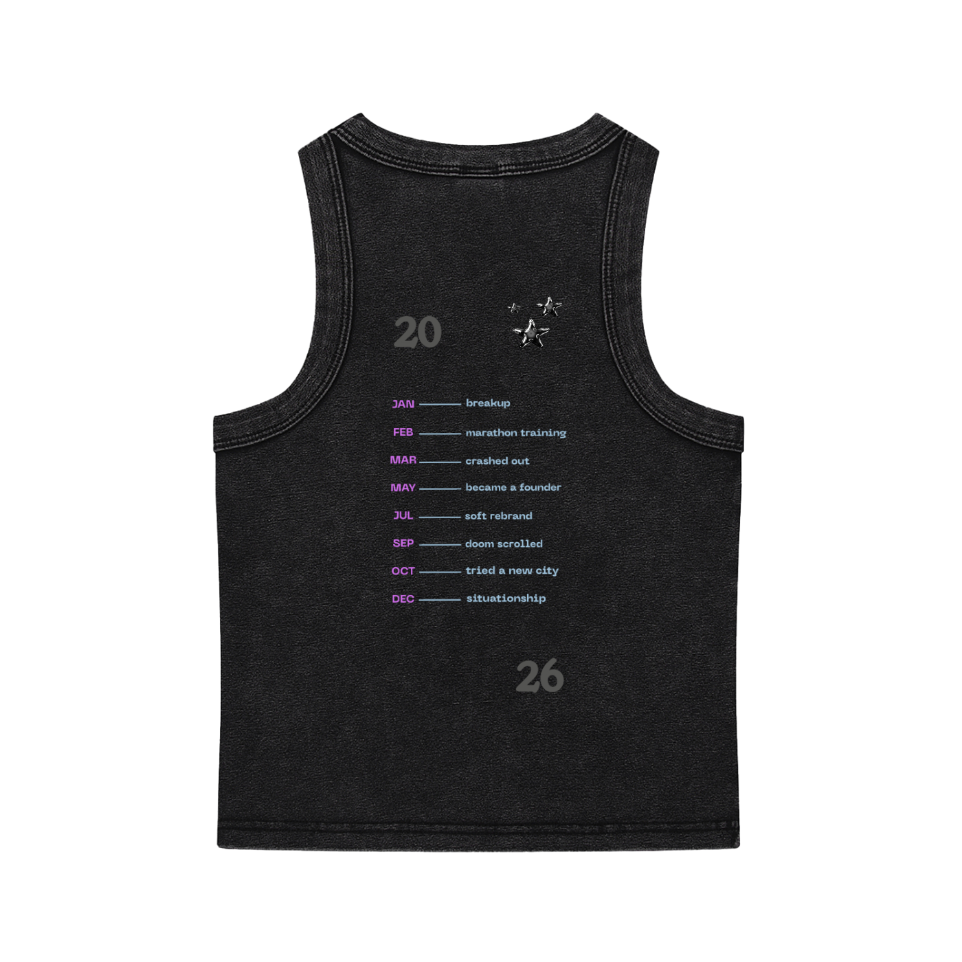 Midnight Sun Vintage Muscle Tank